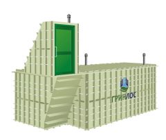 Пластиковый погреб ГРИНЛОС Погреб 1500*1500*2000 с вертикальным боковым примыкающим входом